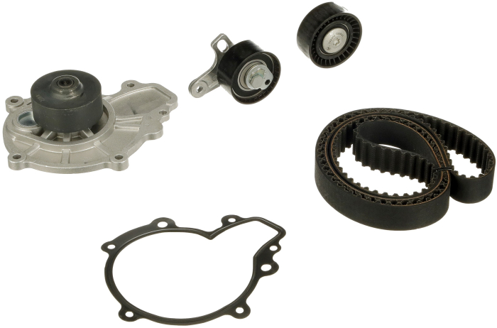 Set distributie potrivit CHEVROLET CAPTIVA, CRUZE, EPICA, LACETTI, NUBIRA; OPEL ANTARA A 2.0D dupa 2005 (curea + intinzator + pompa apa) [2]