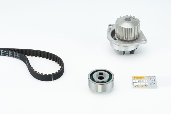 Set distributie potrivit CITROEN AX, BX, C15, C15/MINIVAN, SAXO, XSARA, XSARA PICASSO; PEUGEOT 106 I, 106 II, 205 I, 205 II, 206, 306 1.4-1.8 1982-2015 (curea + intinzator + pompa apa) [2]
