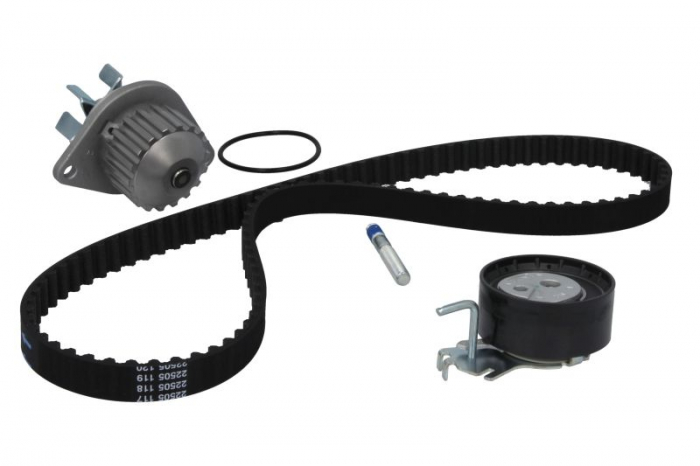 Set distributie (curea + intinzator + Pompa apa) potrivit CITROEN BERLINGO, BERLINGO MINIVAN, C2, C3 I, C3 II, C3 PLURIEL, NEMO, NEMO MINIVAN, SAXO, XSARA 1.4 1.4CNG 1.4LPG 04.93-