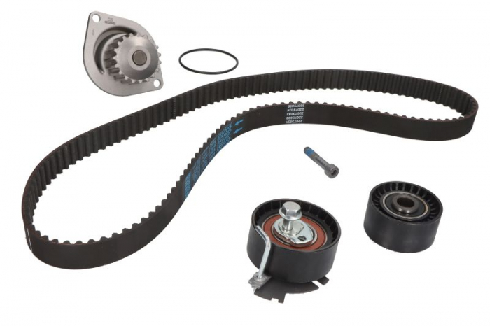 Set distributie (curea + intinzator + Pompa apa) potrivit CITROEN BERLINGO, BERLINGO MULTISPACE, BERLINGO MINIVAN, C2, C3   C3 ORIGIN III, C3 I, C3 PLURIEL, C4 1.6 1.6ALK 1.6LPG 07.00-