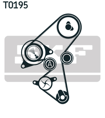 Set distributie (curea + intinzator + pompa apa) potrivit VOLVO C30, S40 II, S80 II, V40, V50, V70 III; CITROEN BERLINGO, BERLINGO MULTISPACE, BERLINGO/MINIVAN, C2, C3 I 1.6D 10.03- [2]