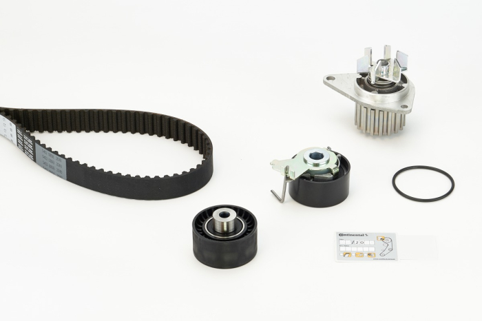 Set distributie potrivit CITROEN C2, C3 I, C4, C4 I; PEUGEOT 1007, 206, 207, 307 1.4 dupa 2003 (curea + intinzator + pompa apa) [2]
