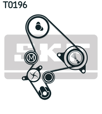 Set distributie potrivit CITROEN C3 II, C8, EVASION, JUMPY I; FIAT SCUDO, ULYSSE; FORD FIESTA V, FIESTA VI; LANCIA PHEDRA, ZETA 1.4D/2.0D dupa 1999 (curea + intinzator + pompa apa) [2]