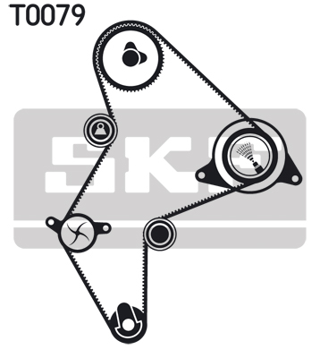 Set distributie (curea + intinzator + Pompa apa) potrivit CITROEN EVASION, XANTIA, XM; FIAT ULYSSE; LANCIA ZETA; PEUGEOT 406, 605, 806 1.8/2.0/2.1D 05.89-10.04 [2]