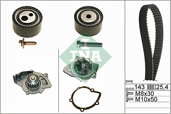 Set distributie potrivit CITROEN JUMPER I; PEUGEOT BOXER 2.2D 2001-2006 (curea + intinzator + pompa apa) [2]