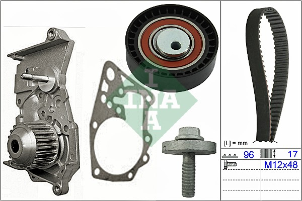 Set distributie potrivit DACIA DOKKER, DOKKER/MINIVAN, LODGY, LOGAN, LOGAN EXPRESS, LOGAN II, LOGAN MCV, LOGAN MCV II, SANDERO 1.4-1.6LPG dupa 1998 (curea + intinzator + pompa apa) [2]