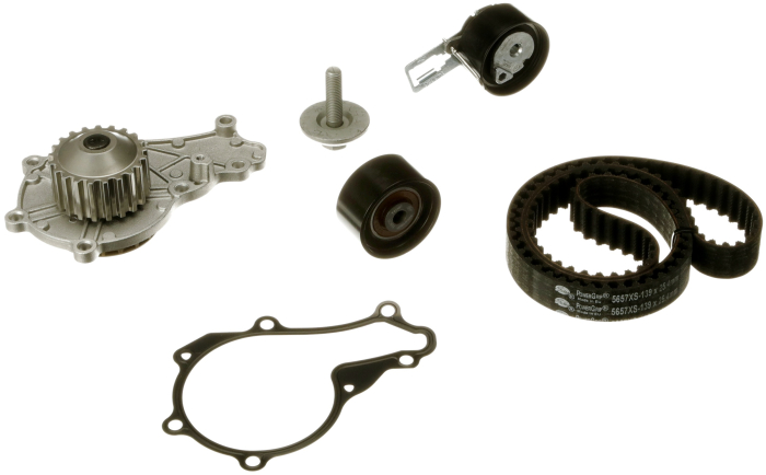 Set distributie potrivit DS DS 3; CITROEN C3 II, C3 II/HATCHBACK, DS3; FORD FIESTA V, FIESTA VI, KUGA II; MAZDA 2; PEUGEOT 2008 I, 206+ 1.4D/1.5 dupa 2001 (curea + intinzator + pompa apa) [2]