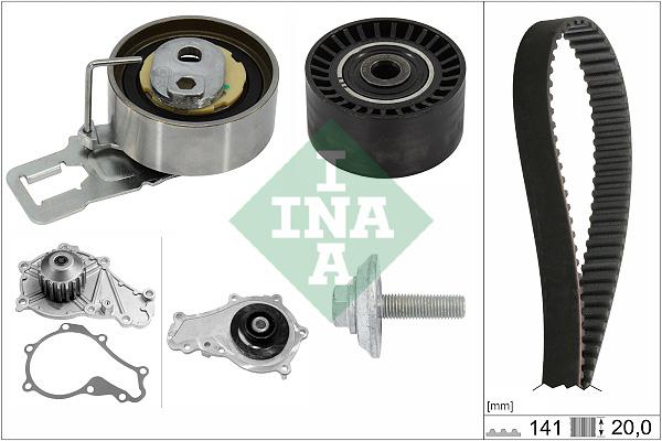 Set distributie potrivit DS DS 3, DS 4, DS 5; CITROEN BERLINGO, BERLINGO MULTISPACE, BERLINGO/MINIVAN, C3 AIRCROSS I, C3 AIRCROSS II 1.2-1.6D dupa 2007 (curea + intinzator + pompa apa) [2]