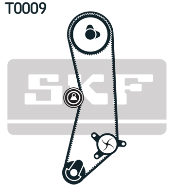 Set distributie potrivit FIAT CINQUECENTO, PANDA, PANDA/HATCHBACK, PUNTO, TIPO, UNO; LANCIA Y, Y10 0.8-1.1 dupa 1982 (curea + intinzator + pompa apa) [3]