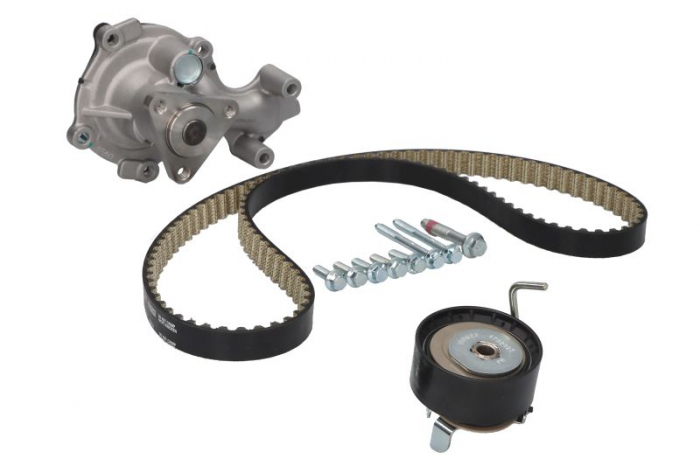 Set distributie (curea + intinzator + Pompa apa) potrivit FORD B-MAX, C-MAX II, ECOSPORT, FIESTA VI, FIESTA VII, FOCUS III, FOCUS III HATCHBACK, FOCUS III KOMBI 1.0-2.0 02.12-