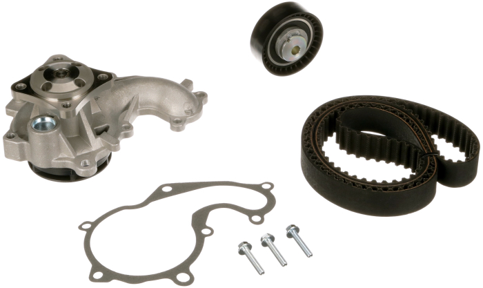 Set distributie potrivit FORD C-MAX, FIESTA IV, FIESTA/HATCHBACK, FIESTA/MINIVAN, FOCUS C-MAX, FOCUS I, FOCUS II, FOCUS I/KOMBI 1.8D 1998-2015 (curea + intinzator + pompa apa) [2]