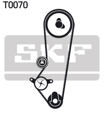 Set distributie (curea + intinzator + Pompa apa) potrivit FORD ESCORT V, ESCORT V EXPRESS, ESCORT VI, ESCORT VI/KOMBI, FIESTA III, ORION III, SIERRA II 1.4/1.6 01.89-08.00 [2]