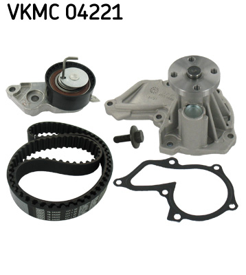Set distributie (curea + intinzator + Pompa apa) potrivit FORD FIESTA IV, FIESTA V, FIESTA MINIVAN, FOCUS C-MAX, FOCUS I, FOCUS II, FOCUS I KOMBI, FUSION, KUGA II 1.25-1.6ALK 08.95-06.19