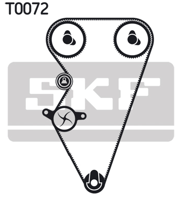 Set distributie potrivit FSO POLONEZ III; LAND ROVER FREELANDER I; LOTUS ELISE; MG MG 6, MG TF, MG ZR, MG ZS, MG ZT, MG ZT- T, MGF 1.1-1.8 dupa 1992 (curea + intinzator + pompa apa) [3]