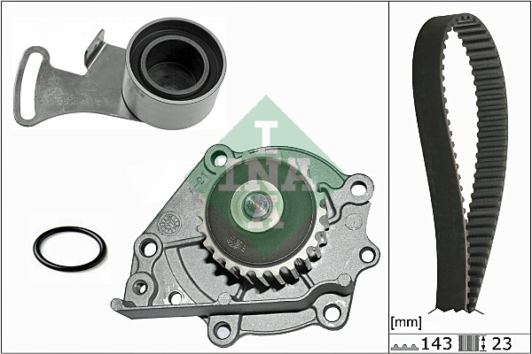 Set distributie potrivit FSO POLONEZ III; LOTUS ELISE 340 R; MG MG TF, MG ZR, MG ZS, MGF; ROVER 100, 100 / METRO, 200, 200 II 1.4/1.6/1.8 1989-2009 (curea + intinzator + pompa apa) [2]