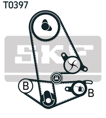 Set distributie (curea + intinzator + Pompa apa) potrivit HONDA ACCORD V, ACCORD VI, ODYSSEY, SHUTTLE 1.8-2.3 02.96-06.04 [4]