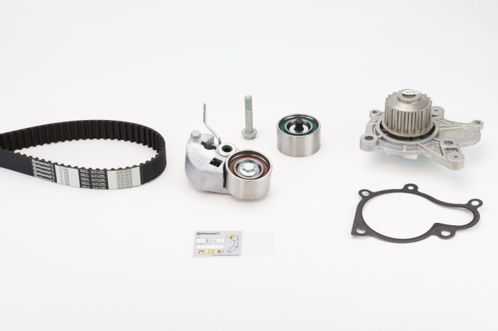 Set distributie potrivit HYUNDAI ACCENT II, ACCENT III, ELANTRA III, GETZ, HIGHWAY, MATRIX, SANTA FÉ I, SANTA FÉ II, TRAJET 1.5D/2.0D/2.2D 2001-2015 (curea + intinzator + pompa apa) [2]
