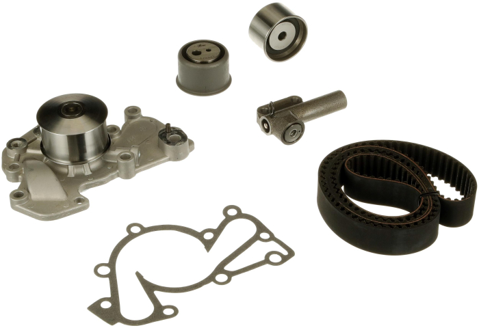 Set distributie potrivit HYUNDAI COUPE II, HIGHWAY, SANTA FÉ I, SONATA IV, TIBURON, TUCSON, XG; KIA MAGENTIS I, SPORTAGE II 2.5/2.7 1998-2010 (curea + intinzator + pompa apa) [1]