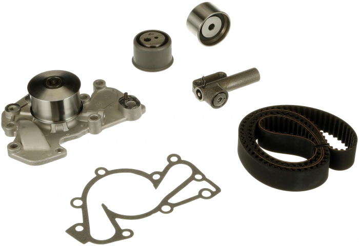 Set distributie (curea + intinzator + Pompa apa) potrivit HYUNDAI HIGHWAY, SANTA FE I, SONATA IV, TUCSON, XG; KIA MAGENTIS I, SPORTAGE II 2.5 2.7 06.98-11.10