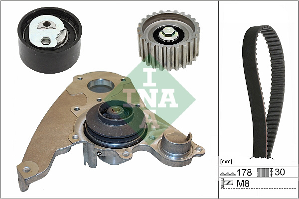 Set distributie potrivit IVECO DAILY III, DAILY IV, DAILY V, DAILY VI; FIAT DUCATO 2.0/2.3D/3.0D dupa 2001 (curea + intinzator + pompa apa) [2]