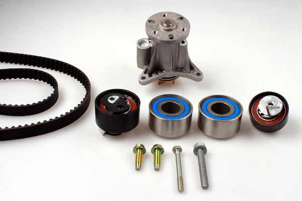 Set distributie (curea + intinzator + Pompa apa) potrivit JAGUAR XF I, XF SPORTBRAKE, XJ; LAND ROVER DISCOVERY IV, RANGE ROVER IV, RANGE ROVER SPORT I 3.0D 3.0DH 03.09-
