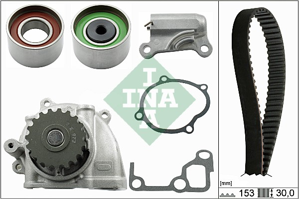 Set distributie potrivit MAZDA 3, 6, MPV II 2.0D 2002-2010 (curea + intinzator + pompa apa) [2]