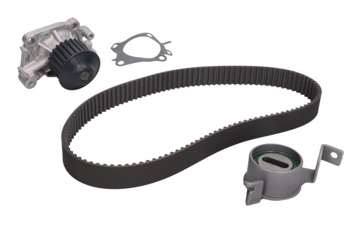 Set distributie (curea + intinzator + Pompa apa) potrivit MITSUBISHI CARISMA, PAJERO PININ I, SPACE STAR 1.8 07.95-06.07