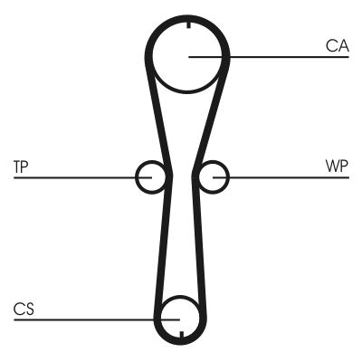 Set distributie potrivit NISSAN KUBISTAR; RENAULT CLIO I, CLIO II, CLIO II/HATCHBACK, KANGOO, KANGOO EXPRESS, MEGANE SCÉNIC 1.2/1.2LPG/1.6 dupa 1996 (curea + intinzator + pompa apa) [3]