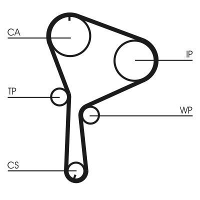 Set distributie potrivit NISSAN PRIMERA; RENAULT GRAND SCENIC II, GRAND SCENIC III, LAGUNA II, MEGANE II, MEGANE III, MEGANE II/KOMBI 1.9D dupa 2001 (curea + intinzator + pompa apa) [3]
