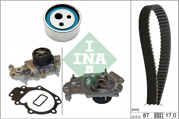 Set distributie (curea + intinzator + Pompa apa) potrivit RENAULT 19 I, 19 II, CLIO II, MEGANE I CLASSIC, MEGANE SCENIC, TWINGO II 1.2 1.4 1.6 01.89-09.14