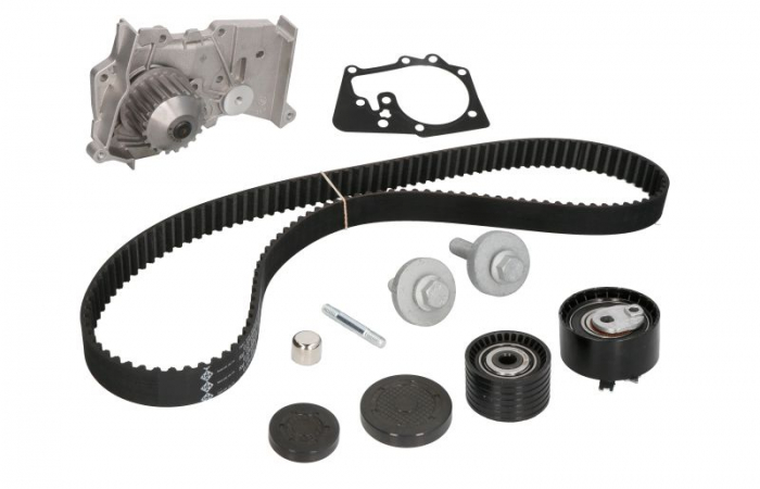 Set distributie (curea + intinzator + Pompa apa) potrivit RENAULT CLIO III, FLUENCE, GRAND SCENIC II, GRAND SCENIC III, LAGUNA II, LAGUNA III, MEGANE, MEGANE I 1.6 1.6ALK 1.6LPG 06.01-