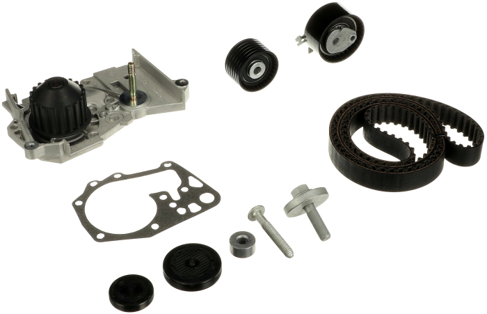 Set distributie potrivit RENAULT CLIO III, FLUENCE, GRAND SCENIC II, GRAND SCENIC III, LAGUNA II, LAGUNA III, MEGANE, MEGANE II 1.6/1.6ALK/1.6LPG dupa 2002 (curea + intinzator + pompa apa) [2]