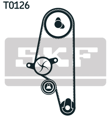 Set distributie potrivit SEAT AROSA, CORDOBA, CORDOBA VARIO, IBIZA II, INCA; VW CADDY II, CADDY II/MINIVAN, LUPO I, POLO 1.0/1.4/1.7D 1993-2005 (curea + intinzator + pompa apa) [3]
