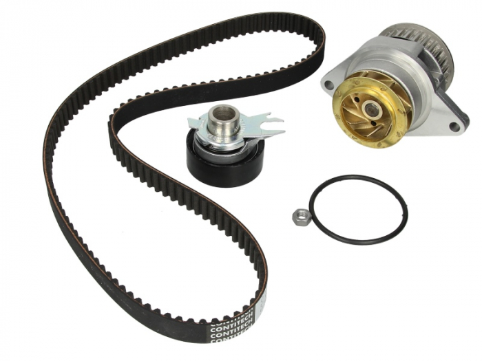 Set distributie (curea + intinzator + Pompa apa) potrivit SEAT CORDOBA, CORDOBA VARIO, IBIZA II, INCA; SKODA FELICIA I, FELICIA II, OCTAVIA I; VW CADDY II 1.6 09.92-09.04