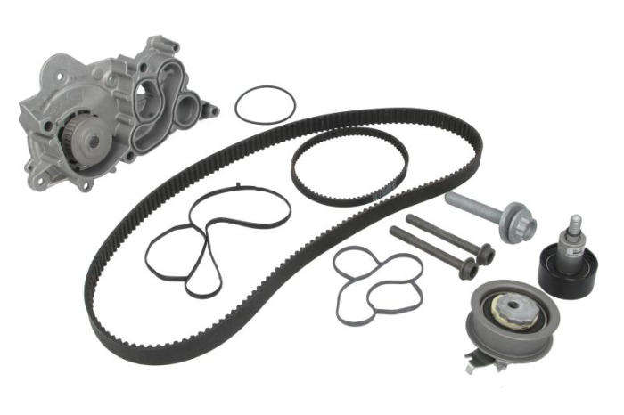 Set distributie potrivit SEAT IBIZA IV, IBIZA IV SC, IBIZA IV ST, IBIZA V, LEON, LEON SC, MII; SKODA CITIGO, E-CITIGO, FABIA III 1.0-Electric dupa 2011 (curea + intinzator + pompa apa) [2]