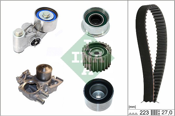 Set distributie (curea + intinzator + Pompa apa) potrivit SUBARU FORESTER, LEGACY IV, OUTBACK 2.0 2.5 09.03-12.09