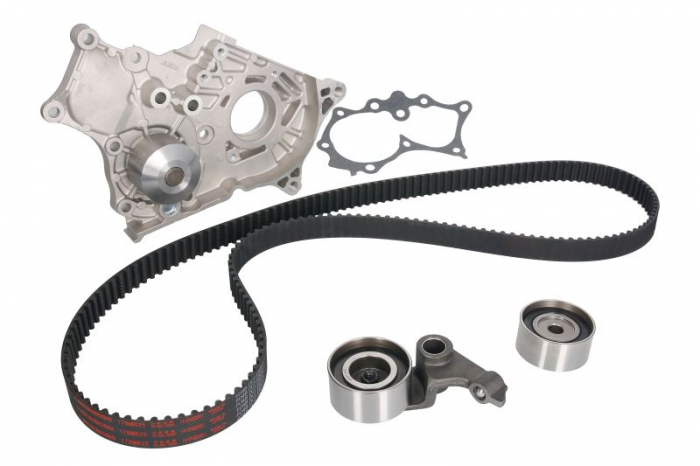 Set distributie (curea + intinzator + Pompa apa) potrivit TOYOTA AVENSIS, AVENSIS VERSO, COROLLA, COROLLA VERSO, PREVIA II, RAV 4 II 2.0D 09.97-03.09