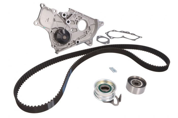 Set distributie (curea + intinzator + Pompa apa) potrivit TOYOTA AVENSIS, CAMRY, CARINA E VI, CARINA IV, CARINA V, COROLLA 1.8D 2.0D 02.84-02.03