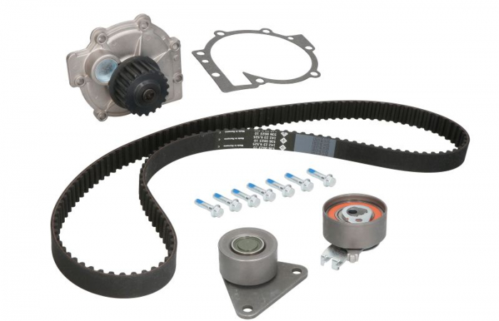 Set distributie (curea + intinzator + Pompa apa) potrivit VOLVO 850, C70 I, S40 I, S60 I, S60 II, S70, S80 I, V40, V70 I, V70 II, XC70 I, XC90 I; RENAULT LAGUNA I 1.6-2.5 09.93-12.15