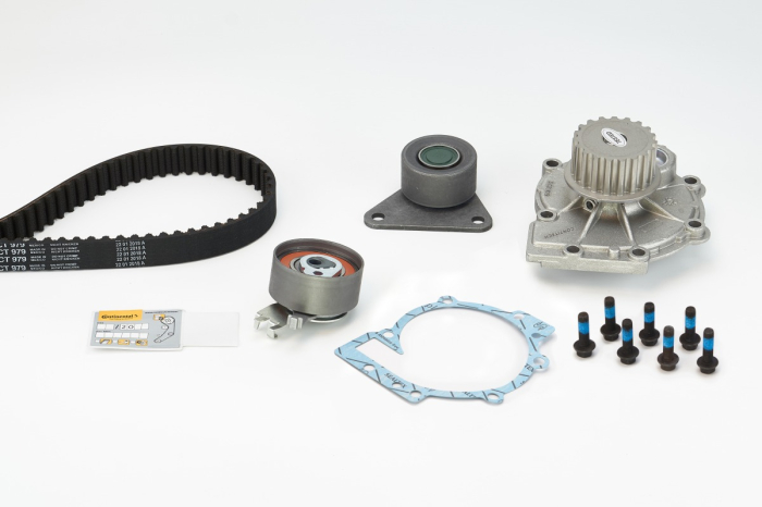 Set distributie potrivit VOLVO 850, C70 I, S40 I, S60 I, S70, S80 I, V40, V70 I, V70 II, XC70 I, XC90 I; RENAULT LAGUNA I, SAFRANE II 1.6-2.5 1993-2014 (curea + intinzator + pompa apa) [2]