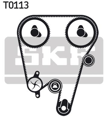Set distributie potrivit VOLVO 850, S40 I, S70, V70 I 1.8-2.4CNG 1991-2003 (curea + intinzator + pompa apa) [3]