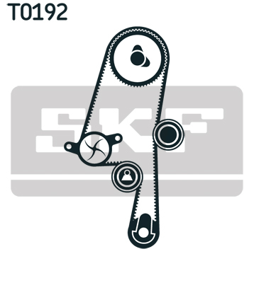 Set distributie potrivit VOLVO C30, C70 II, S40 II, S60 I, S60 II, S80 I, S80 II, V40, V50, V60 I, V70 II, V70 III 2.0D/2.4D/2.4DH 2001-2018 (curea + intinzator + pompa apa) [2]
