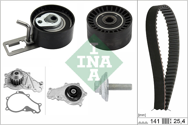 Set distributie (curea + intinzator + pompa apa) potrivit VOLVO C30, S40 II, S60 II, S80 II, V40, V50, V60 I, V70 III; CITROEN BERLINGO, BERLINGO MULTISPACE 1.4D/1.5D/1.6D 06.04- [2]