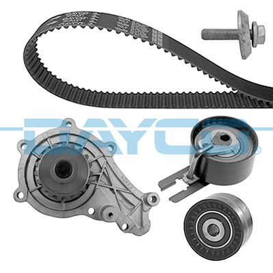 Set distributie (curea + intinzator + Pompa apa) potrivit VOLVO C30, S40 II, S80 II, V40, V50, V70 III; CITROEN BERLINGO, BERLINGO MULTISPACE, BERLINGO MINIVAN, C2, C3 I 1.6D 10.03-