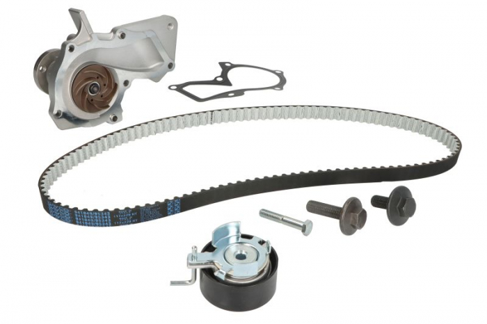 Set distributie potrivit VOLVO C30, S40 II, V50; FORD B-MAX, C-MAX, C-MAX II, ECOSPORT, FIESTA, FIESTA V, FIESTA VI, FOCUS C-MAX 1.2-1.6LPG dupa 2001 (curea + intinzator + Pompa apa) [2]