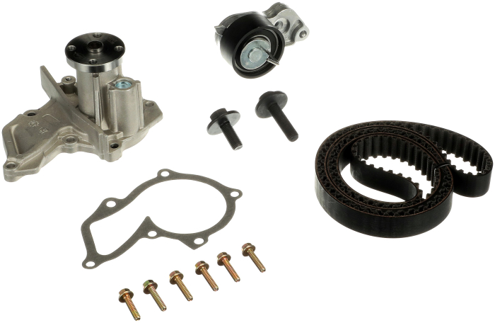 Set distributie potrivit VOLVO S40 II, V50; FORD COURIER, FIESTA IV, FIESTA V, FIESTA/HATCHBACK, FIESTA/MINIVAN, FOCUS C-MAX, FOCUS I 1.2-1.7 1995-2012 (curea + intinzator + pompa apa) [2]