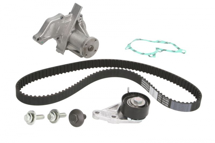 Set distributie (curea + intinzator + Pompa apa) potrivit VOLVO S40 II, V50; FORD FIESTA IV, FIESTA V, FIESTA MINIVAN, FOCUS C-MAX, FOCUS I, FOCUS II, FOCUS I KOMBI 1.2-1.6ALK 08.95-12.12