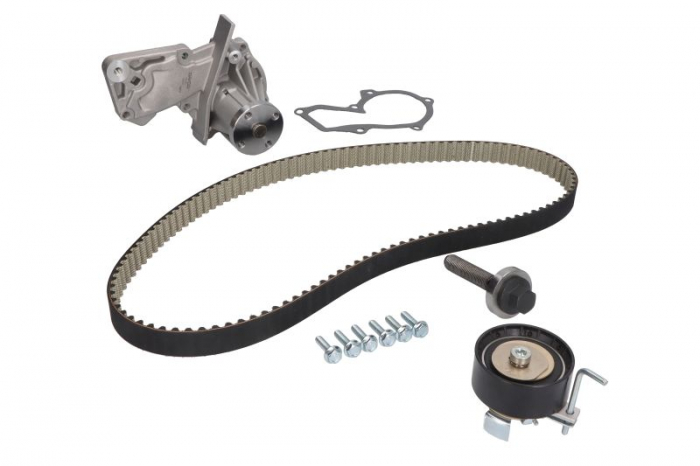 Set distributie (curea + intinzator + Pompa apa) potrivit VOLVO S60 II, S80 II, V40, V60 I, V70 III; FORD C-MAX II, FIESTA VI, FOCUS III, GALAXY II, GRAND C-MAX 1.5 1.6 1.6ALK 04.10-