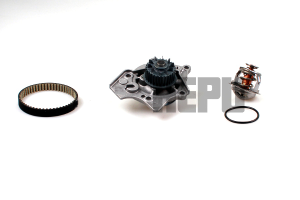 Set distributie (curea + pompa apa) (cu termostat) potrivit AUDI A3, A4 ALLROAD B8, A4 B8, A5, A6 C7, A8 D4, Q3, Q5, TT; SEAT ALHAMBRA, ALTEA, ALTEA XL, EXEO, EXEO ST 1.8-3.0 09.04-07.19 [2]