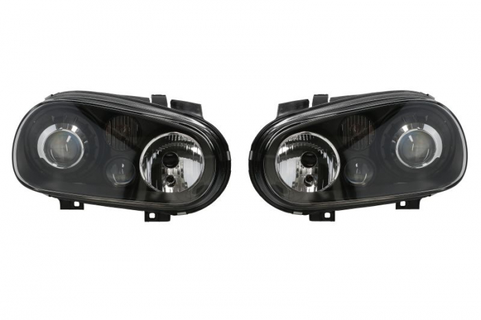 Set faruri stanga dreapta (H1 H3 H7, electric, fara motor, culoare interior: negru) potrivit VW GOLF IV 08.97-06.06